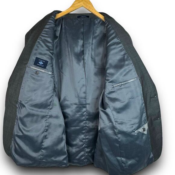 Joseph Abboud Mens 100% Wool Suit Jacket Coat Blazer Gray Made in USA Size 46R - Picture 5 of 11